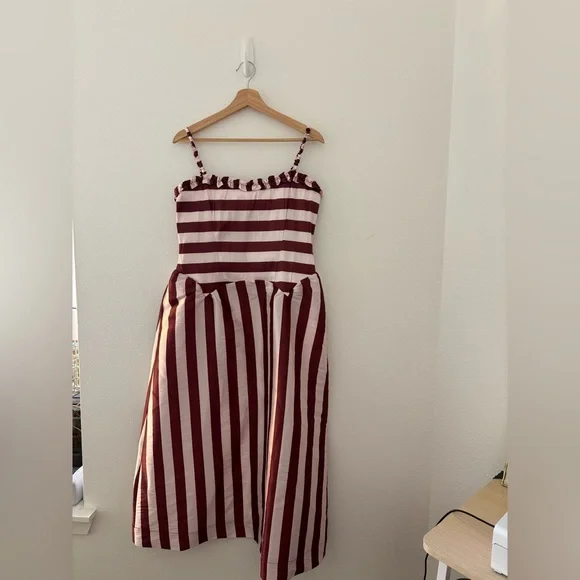 NEW NWT Damson Madder Rachel Ruffle Midi Dress - Picture 3 of 5